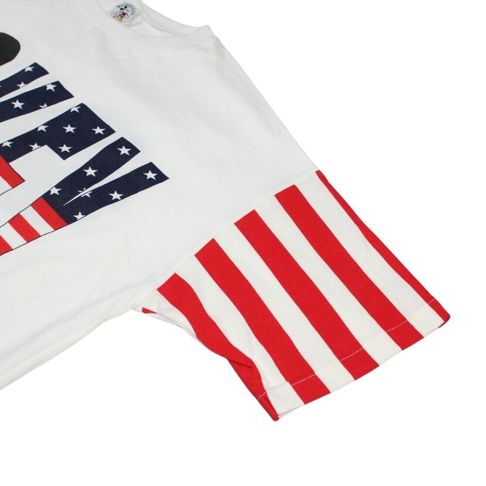 Vintage Mickey Mouse & Co Stars Stripes Patriotic One Size Fits All Night Shirt - Picture 7 of 12
